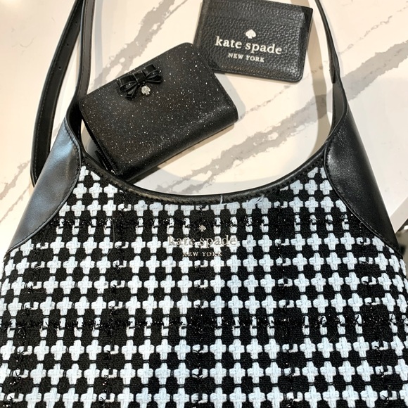 Kate Spade K4678 Blue Tweed Crossbody Purse NWOT - Picture 9 of 10